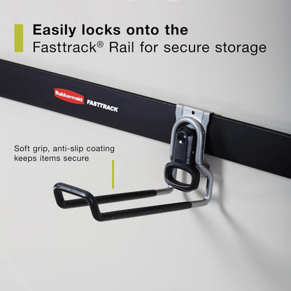 Rubbermaid FastTrack Ladder Hook - Heavy-Duty Wall Mount Organizer for Garage & Shed Storage