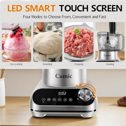 Camic Blender & Food Processor Combo - 6 Functions for Smoothies, Chopping & More | 72 oz Blender & 64 oz Processor Bowl