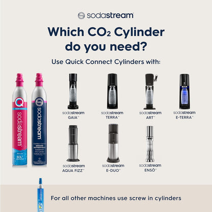SodaStream CO2 Gas Carbonation Bundle - 3 Cylinders for Fizzi, OneTouch, Jet & More - Never Run Out of CO2 Again
