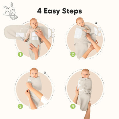 Willow Organic Swaddle Wraps - 3-Pack Baby Sleep Sacks for Newborns 0-3 Months, Soft & Snug Design