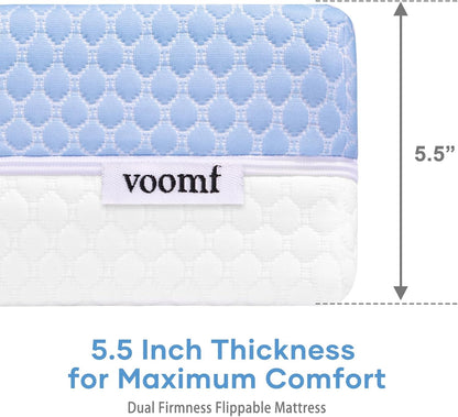 Skiennix Crib Mattress - Dual-Sided Memory Foam for Babies & Toddlers | Soft, Breathable, 52" x 27.6" x 5.5" with Washable Cover