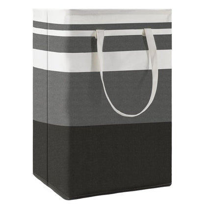 Maxsilan 80L Freestanding Laundry Basket with Extended Handle, Collapsible Waterproof Large Cotton Clothes Hamper Storage Basket, Gradient Grey
