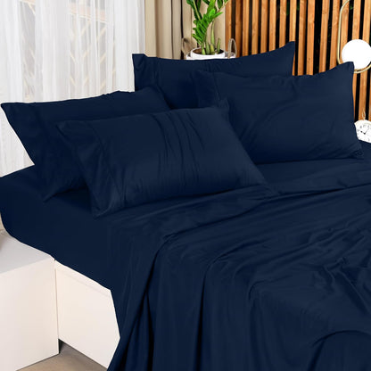 Utopia Bedding Queen Size Sheet Set - Soft, Breathable Microfiber, Includes 1 Fitted Sheet, 1 Flat Sheet & 2 Pillowcases - Navy