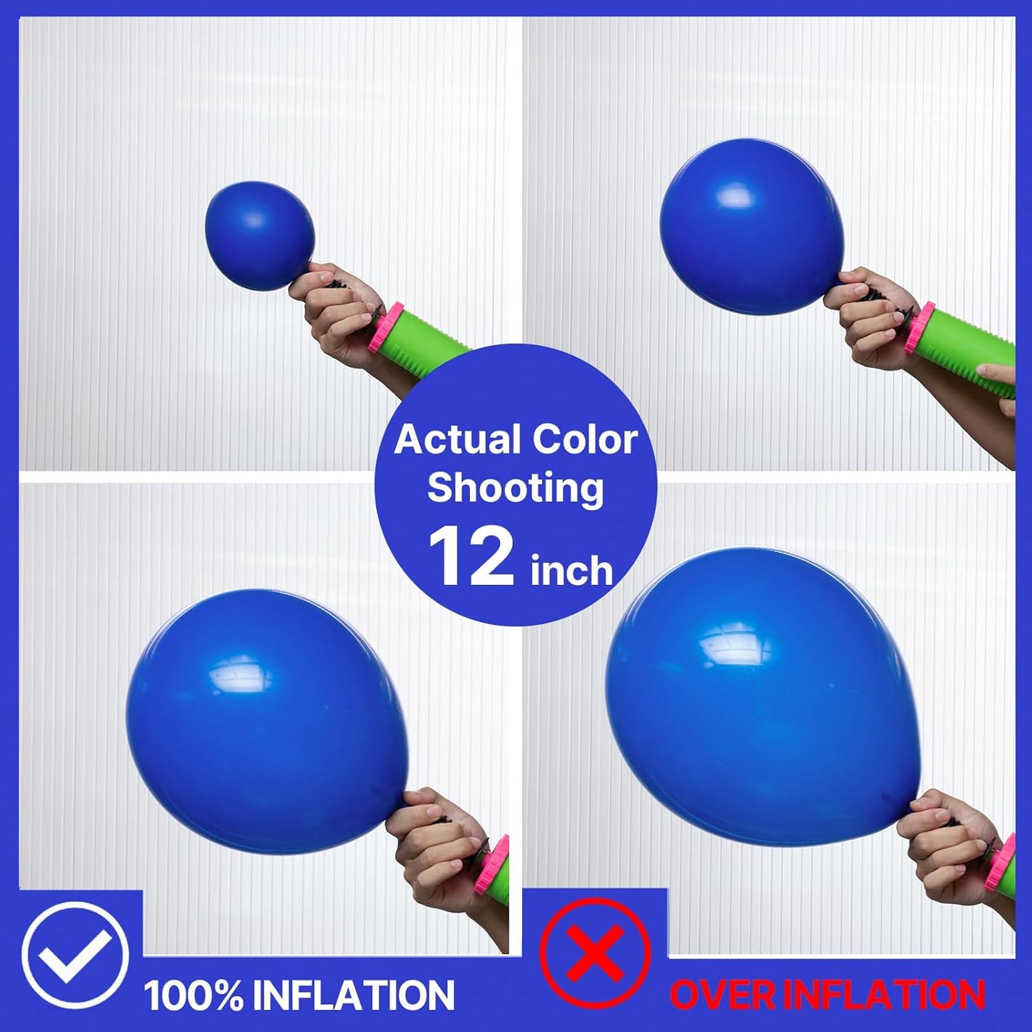 PartyWoo Royal Blue Balloons - 152-Piece Arch Kit for Baby Showers, Graduations & Birthdays | Various Sizes 5-12 Inch