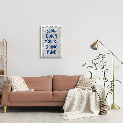 Rubeoxn Trendy Poster - Funny Navy Blue Letter Canvas Wall Art | Minimalist 12x16in Unframed Decor
