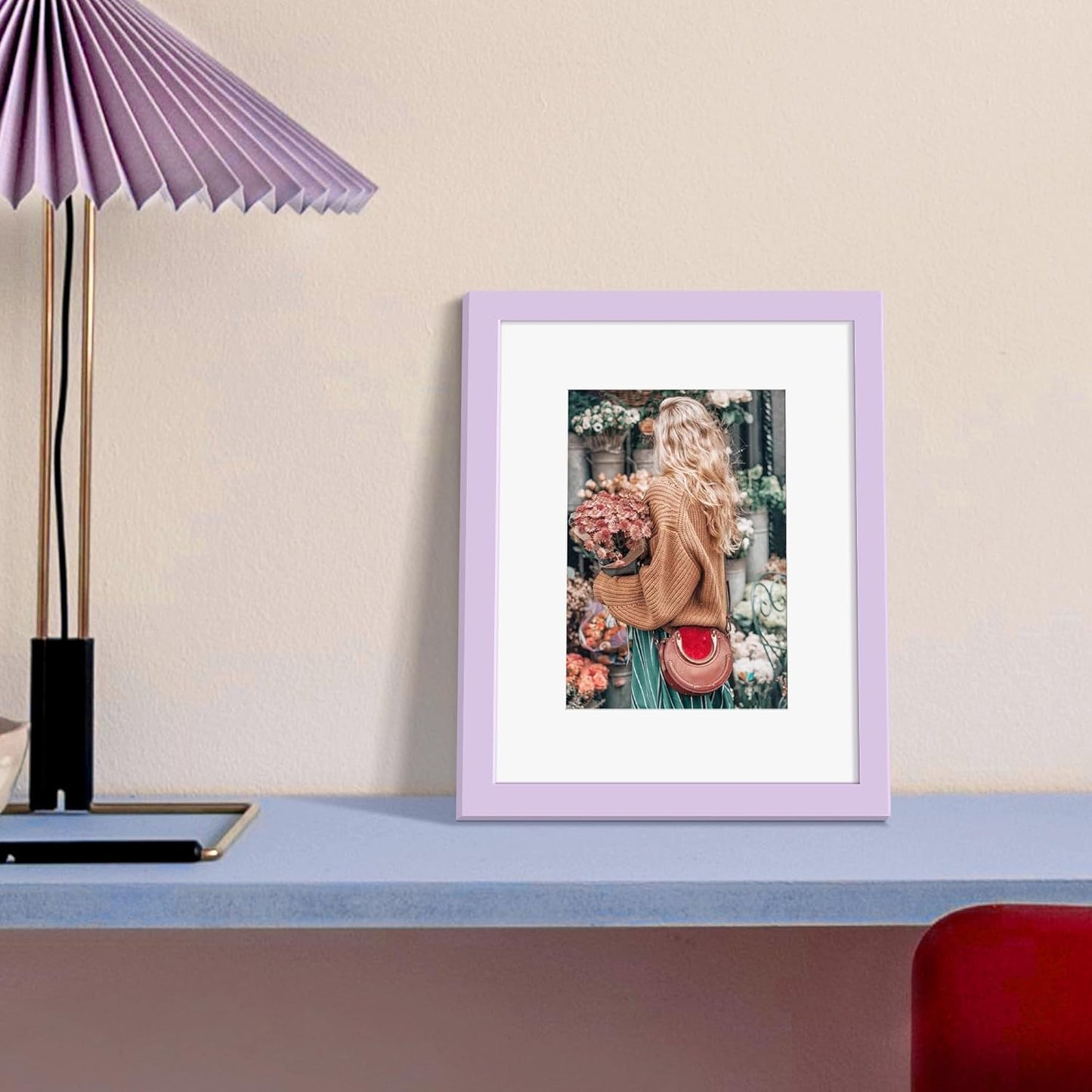 Upsimples 8x10 Picture Frame - Versatile Display for 5x7 or 8x10 Photos | Purple, 1 Pack