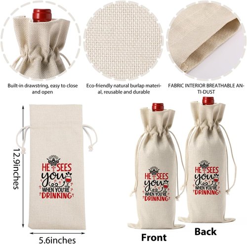 Funny Easter Wine Bag Easter Basket Easter Christian Religious Decorations Easter Holiday Gifts for Women Men Easter Wine Bag Wine Accessory Sets Gifts for Wine Lover Easter Party Decorations