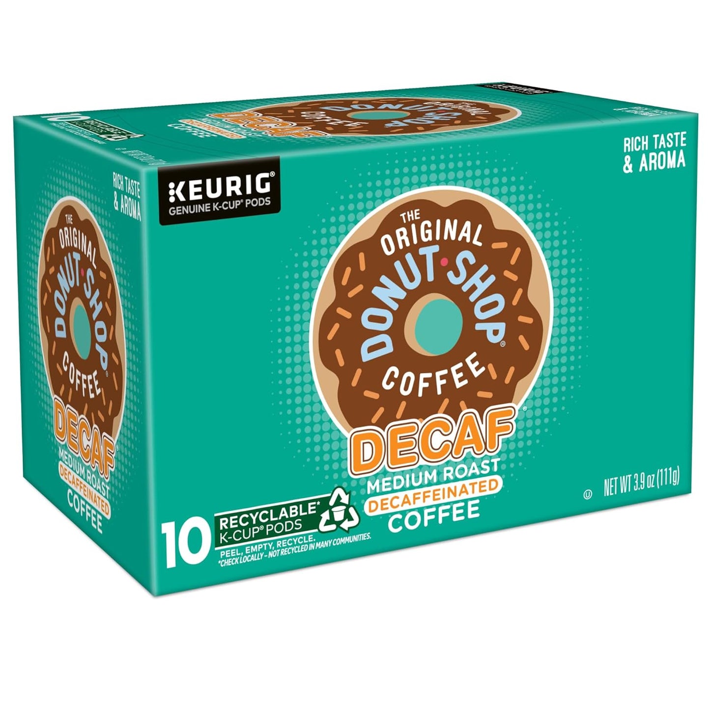 Original Donut Shop Decaf K-Cup Pods - Medium Roast Coffee, 60 Count (6 Packs of 10)