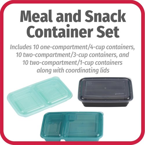 GoodCook Meal Prep Containers - 60-Piece Set, BPA-Free for Safe Food Storage
