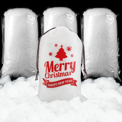 Shappy Christmas Fake Snow Decor - Fluffy Artificial Snow Blanket for Indoor Holiday Decoration | White Bag