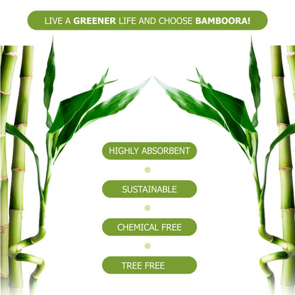 Reusable Bamboo Rayon Towels - Pack of 2 Washable Kitchen Paper Towels - Lint free, Zero Waste, Recyclable, 2x20 Heavy Duty Organic Washable Rolls