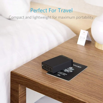 Anker Desktop Charger - 60W 6-Port USB Charging Hub | Fast Charging for iPhone, iPad, MacBook & More