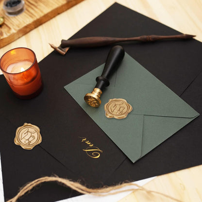 Whaline Graduation Wax Seal Stickers - 50 Pcs Gold 3D Self-Adhesive Caps for DIY Invitations & Gifts