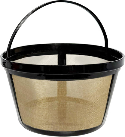 Mr. Coffee Gold Reusable Coffee Filter - 2-Pack for 8-12 Cup Coffee Makers | Compatible with Black & Decker