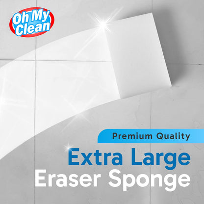 Skiennix Extra Large Eraser Sponge - Extra Thick, Long Lasting Magic Melamine Cleaning Pads | 20 Pack, White