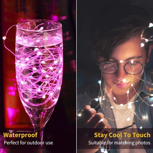 Brightown 12-Pack LED Fairy Lights - Waterproof Battery Operated String Lights | 7 Feet, Multi-Color