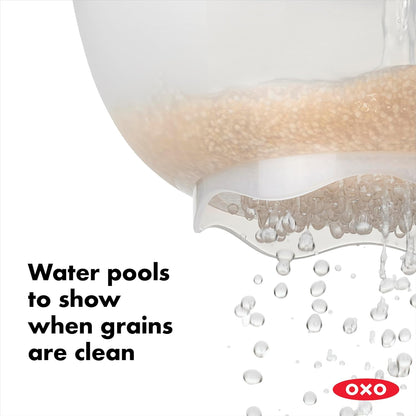 OXO Good Grips Colander - Efficient Rice & Small Grains Washing Tool | Durable Design