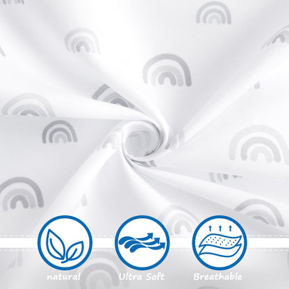 Toddler Pillow 14" x 19", Kids Pillows for Sleeping Perfect Boho Pillow for Child Travel, Toddler Cot Bed, Boys Gilrs, No Pillowcase Needed, Rainbow Print