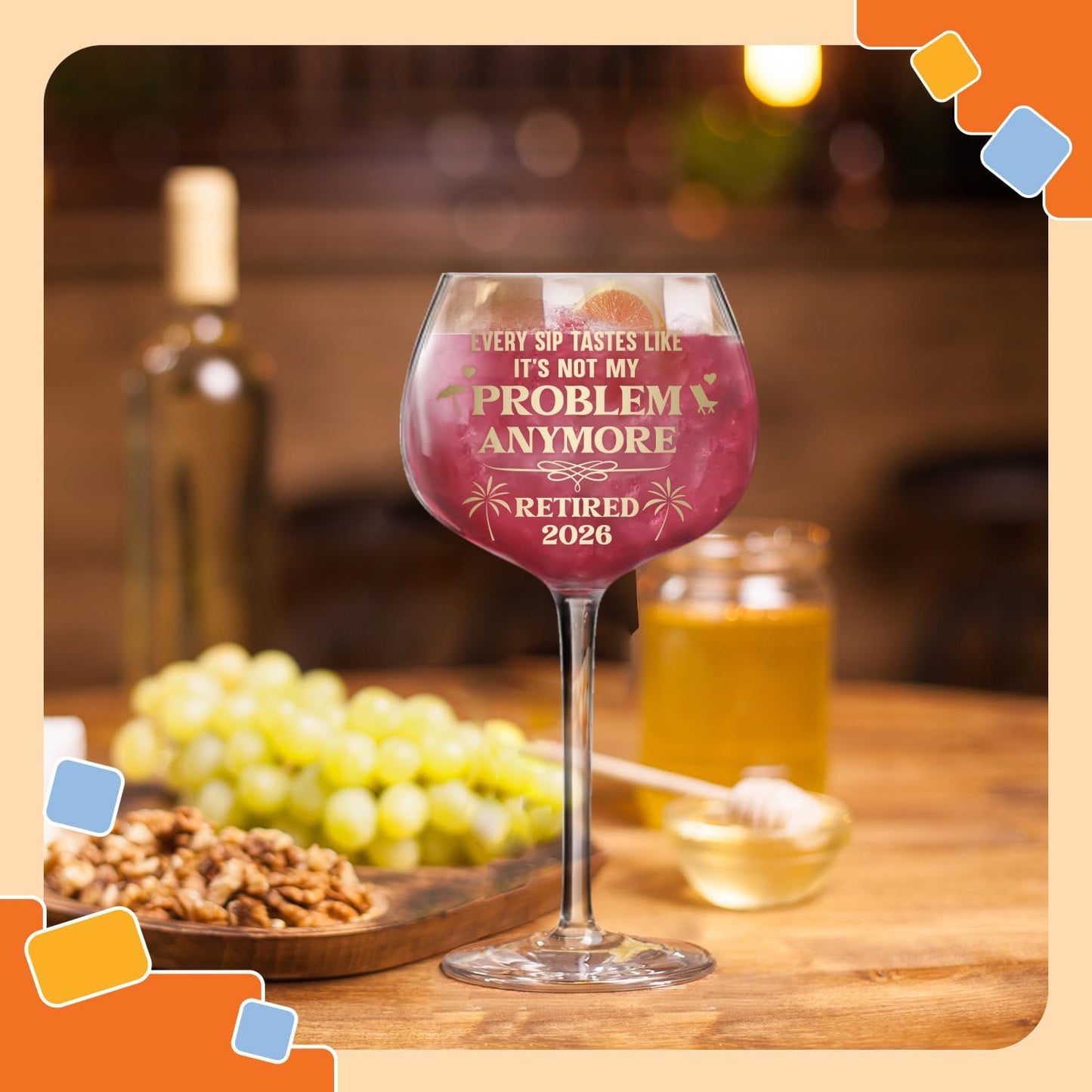 NewEleven Funny Retirement Gift For Woman, Her 2026 - Coworker Leaving Gift, Going Away Gifts For Friends, Boss - Farewell Gifts For Coworkers From Family And Colleague - 16 Oz Wine Glass