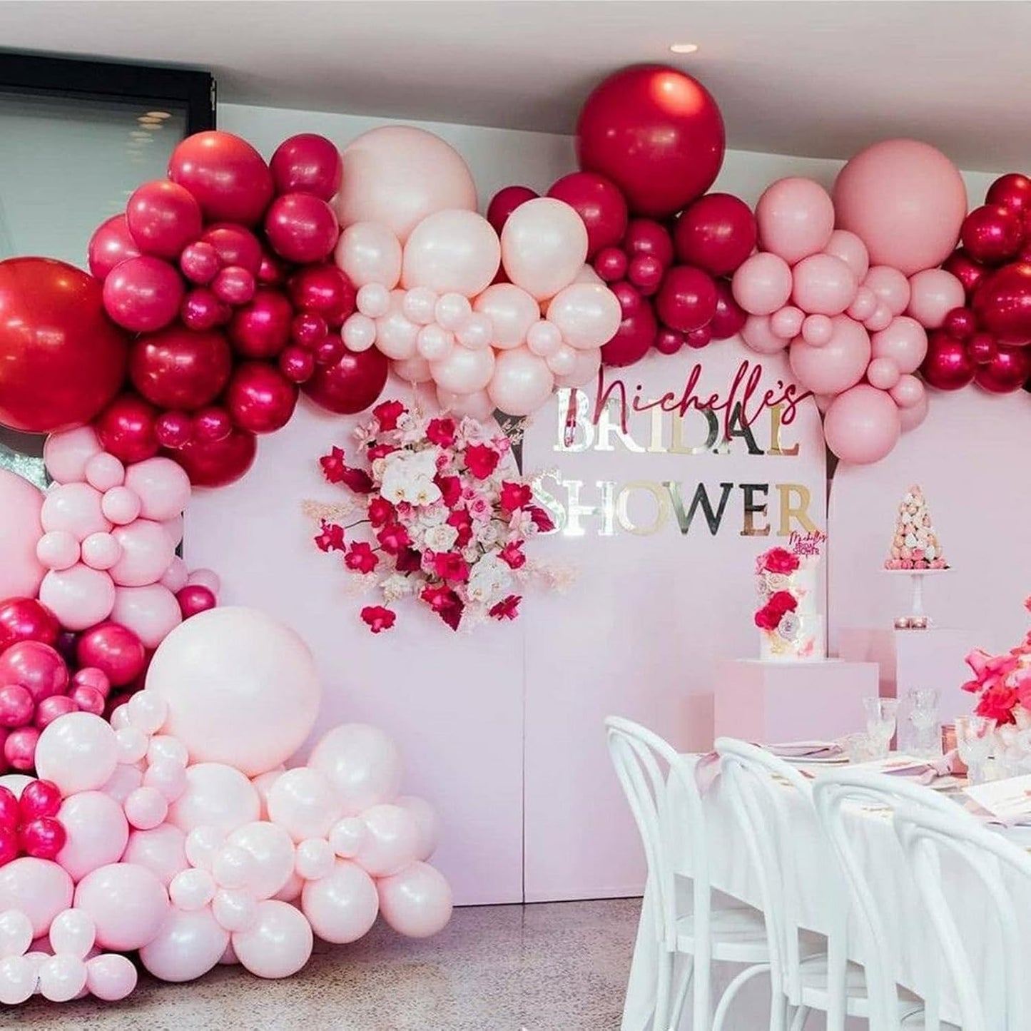 PartyWoo Pink Balloon Garland - 100 Pcs in Various Sizes | Perfect for Party & Birthday Decorations