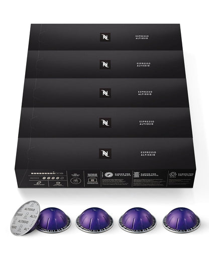 Nespresso Altissio Espresso Capsules - Medium Roast Coffee Pods | 50 Count, Perfect for 1.35oz Brews