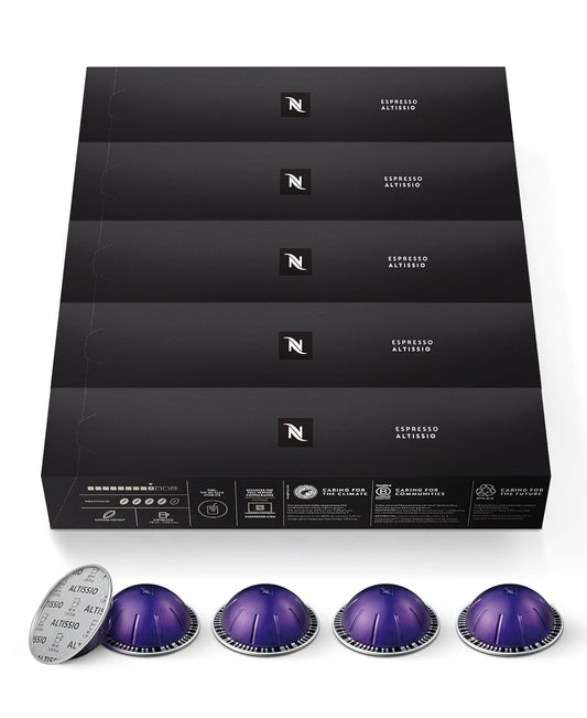 Nespresso Altissio Espresso Capsules - Medium Roast Coffee Pods | 50 Count, Perfect for 1.35oz Brews