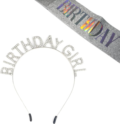 Birthday Girl Crown - Silver With Iridescent Streamers | Perfect Party Accessory