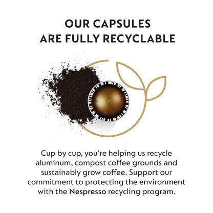 Nespresso Capsules Vertuo - Double Espresso Scuro Dark Roast Coffee Pods | 30-Count, 2.7oz Brews