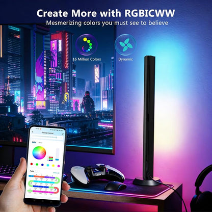 DAYBETTER Black LED Light Bar with RGBICW, WiFi, Music Sync, Alexa/Google Voice Control