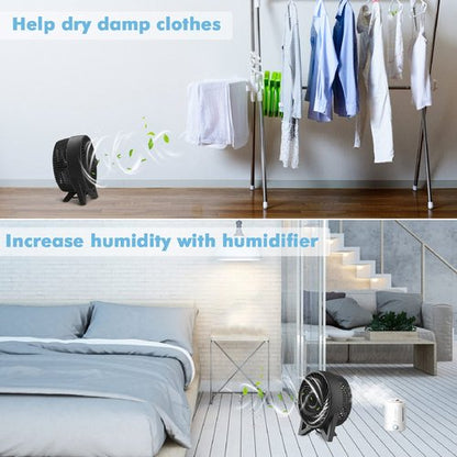 DR.PREPARE Desk Fan, 8 Inch Powerful Table Fan, Small Quiet Bedside Fan with 2 Speeds, Portable Personal Cooling Fan for Bedroom Sleeping Tabletop Office Home Kitchen Camping, Black