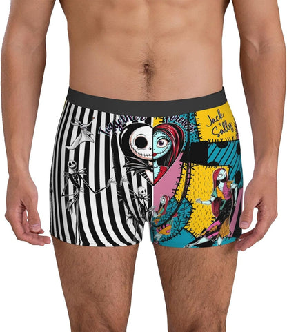 Skiennix Nightmare Christmas-Themed Men's Underwear Briefs - Breathable Stretch Fabric | Fun Novelty Design