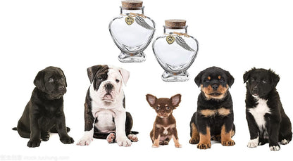 Skiennix Memorial Bottle for Pet Hair - Keepsake Urn for Dog & Cat Fur | Elegant Tribute
