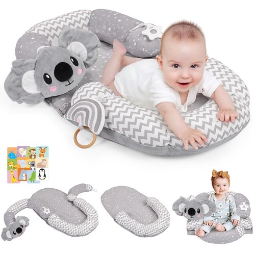 Koala 4-in-1 Tummy Time Mat - Educational Play Mat & Sitting Support for Infants 0-12 Months