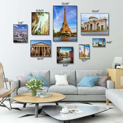 GOmaize Front Loading Black Picture Frame 11x14 Set of 3 Wall and Table Mounting