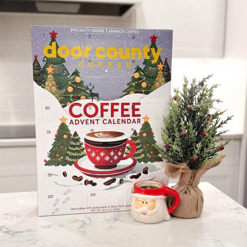 2025 Christmas Coffee Advent Calendar - 24 Flavored Ground Coffee Bags for Festive Mornings