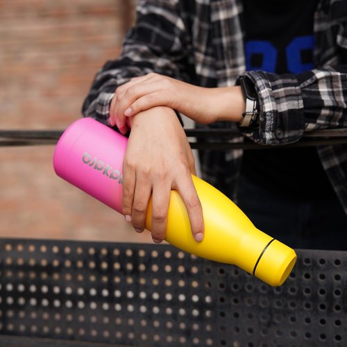BJPKPK 25oz Insulated Water Bottle - Double Wall Vacuum Stainless Steel | Keeps Drinks Hot & Cold, Rainbow