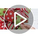 Christmas Tree Topper Set - Red & Green Whimsical Holiday Decor with Bow and Candy Canes - Novelty