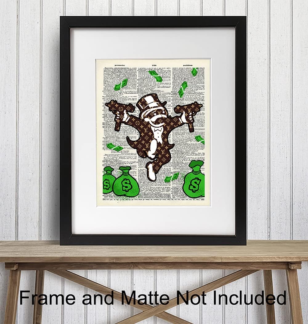 Urban Street Art | Fashion Graffiti Wall Art Print - Upcycled Dictionary Poster for Home Decor - 8x10 Unframed