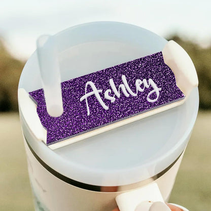 Stanley Personalized Name Plate - Custom Sparkling Tag for 40/30/20 Oz Tumblers | Unique Stanley Cup Accessory