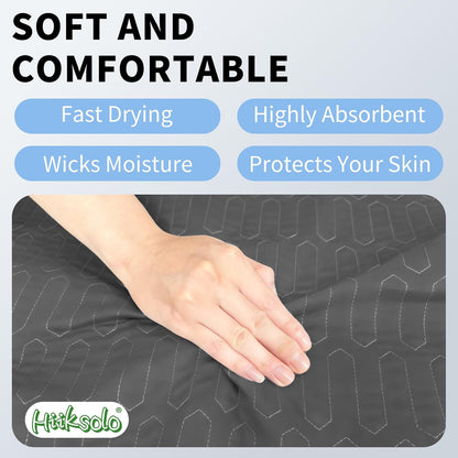 Skiennix Washable Waterproof Bed Pads - Reusable Incontinence Underpads for Kids & Adults | 24" x 36", 2 Pack, Dark Gray