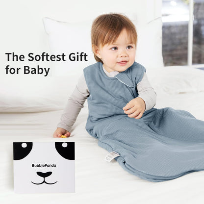 BubblePanda Bamboo Sleep Sack - Breathable 1.0 Tog Infant Wearable Blanket | 0-6 Months, Unisex