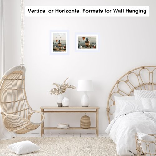 JCJMY 5x7 Picture Frame White with 4x6 Mat for Wall Hanging or Tabletop, Display Photo 4x6 with Mat or 5x7 Without Mat, 5 by 7 Wall Gallery Poster Photo Frame with Shatter Resistant Plexiglass, White