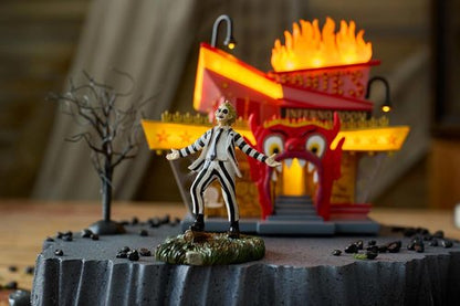 Department 56 Beetlejuice Village - Dante's Inferno Lounge Lit Building | 6.69 Inch, Multicolor Decor
