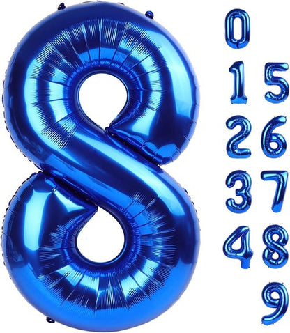 40 Inch Navy Blue Number 8 Balloon | Perfect for 8th Birthday Parties & Celebrations