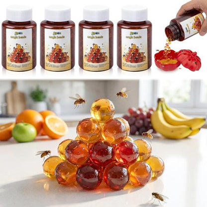 Fruit Fly Trap Refill Beads by [Brand Name] - Non-Toxic & Effective Bait | 100g Bottle for Indoor Use