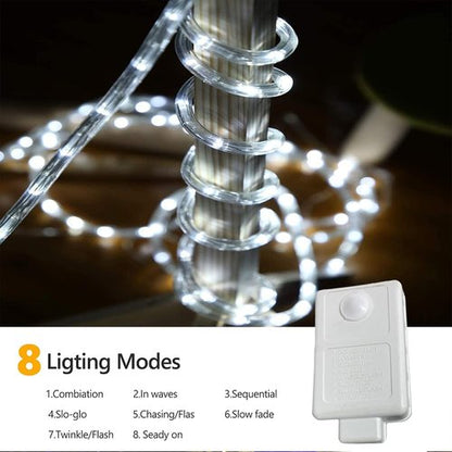 360 LED Rope Lights by [Brand Name] - 50ft Waterproof Flexible Tube Lights with 8 Modes for Outdoor & Indoor Decor