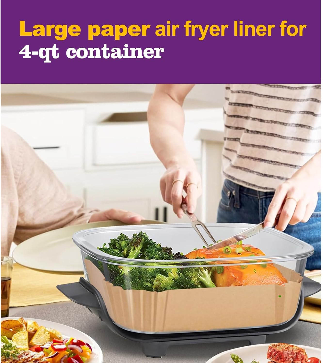 Ninja Crispi Air Fryer Liners - 260 PCS Disposable Accessories for 4 QT & 6 Cup Fryers