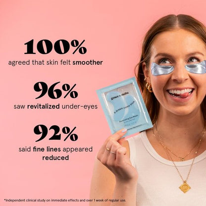 Grace & Stella Under Eye Mask - Award-Winning Gel Patches to Reduce Dark Circles & Puffiness | 24 Pairs, Vegan, Blue