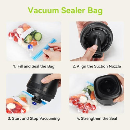 Mason Vacuum Sealer Kit - Compact Electric Canning Sealer for Jars & Bags | Includes Lids & Accessories