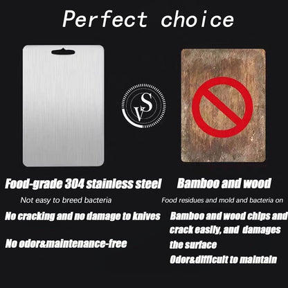 Tivano Cutting Board, Tivano Titanium Cutting Board, Tivano Titanium Cutting Boards for Kitchen, Knife-Friendly Cutting Boards Durable, Non-porous and Easy to Clean (L: 15.35 * 11.02in)